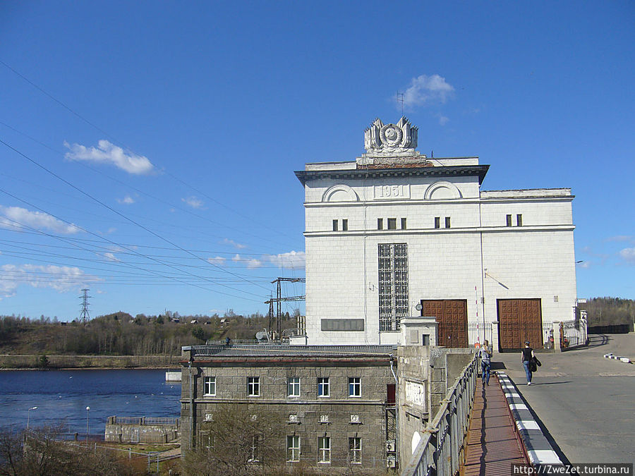 Маленький городок на большой реке Подпорожье, Россия