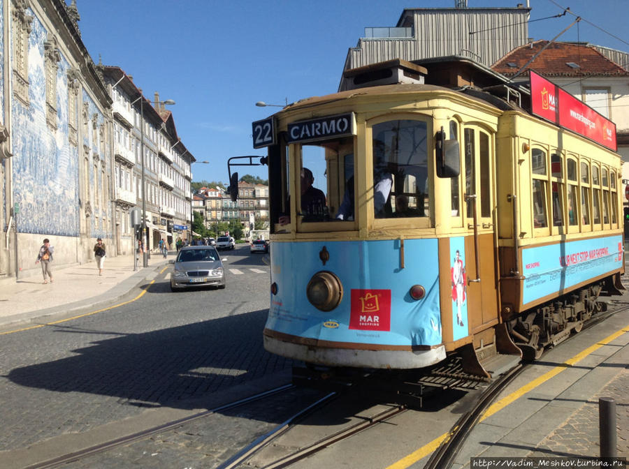 Трамваи в Порту не изменились с 1930 года. Порту, Португалия