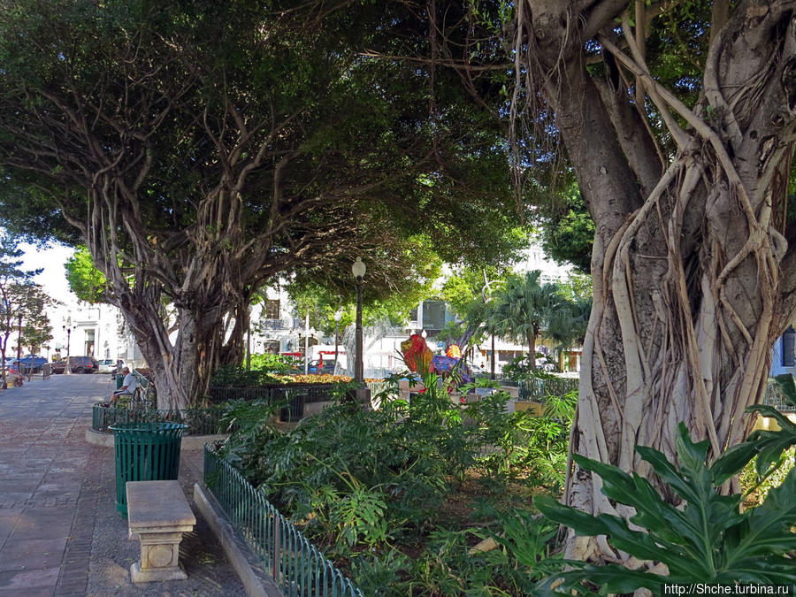 Plaza Las Delicias — две площади и муниципальный парк. 3 в 1 Понсе, Пуэрто-Рико