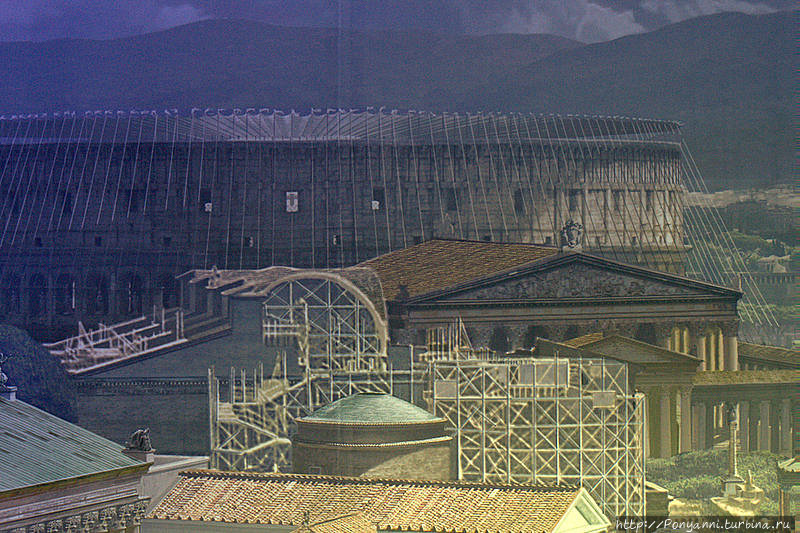 Рим, год 312 — панорама в газовом резервуаре Пфорцхайм, Германия