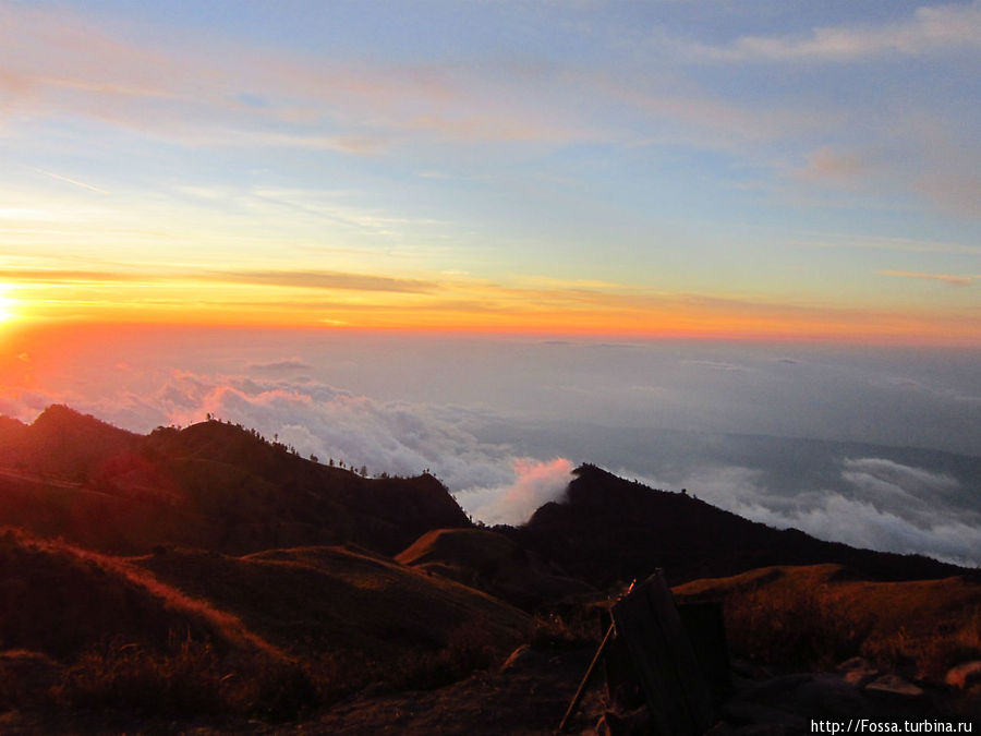 Трек на вулкан Rinjani Остров Ломбок, Индонезия