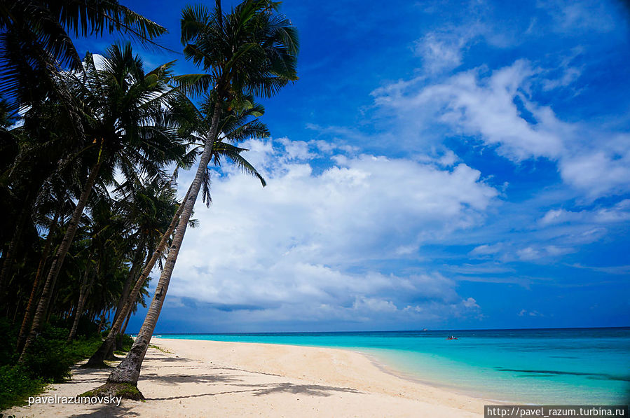 Дикий пляж на острове Боракай Остров Боракай, Филиппины
