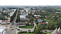 вид на центр Суздали, торговую площадь и кремлевскую улицу