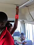 Увидев эту картину в автобусе в Мапуту, я окончательно понял, насколько же Мозамбик нам близок. На местной девочке русский напульсник с серпом и молотом и лозунгом “Коси и забивай!”. Помнится, подобная стебная символика была популярна в период развала Союза.
