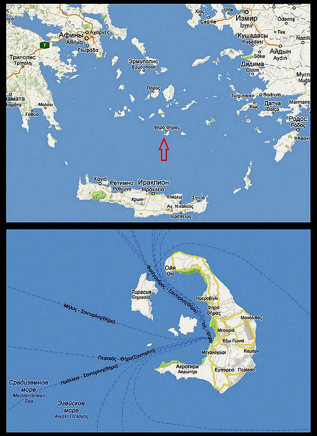 Полет над Атлантидой или знакомство с островом Тира Остров Санторини, Греция