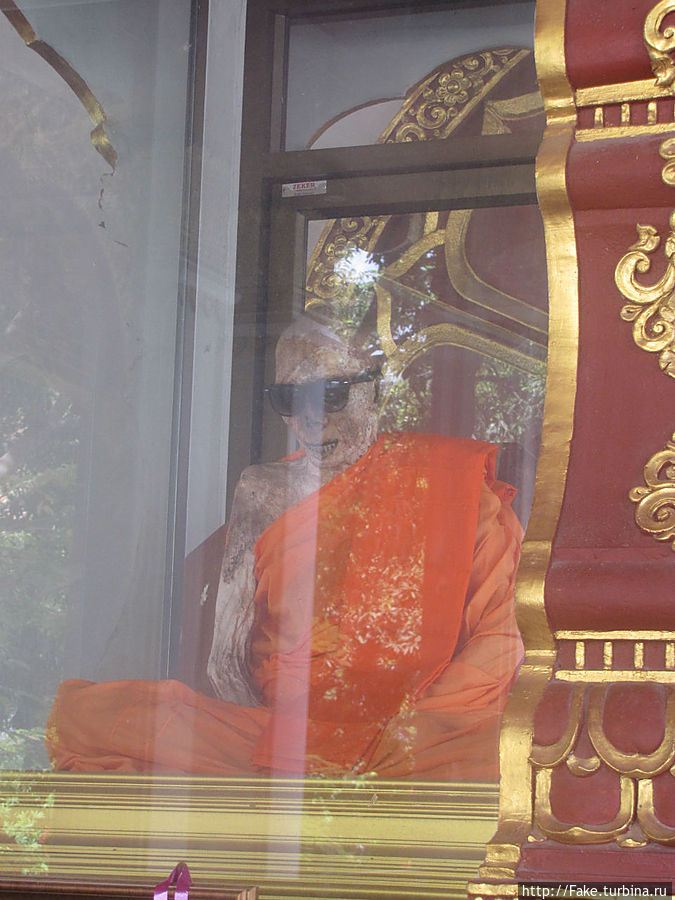 мумифицированный монах. зубы и волосы на месте, глаза выпали поэтому надели очки. мумифицированный монах. зубы и волосы на месте, глаза выпали поэтому надели очки.