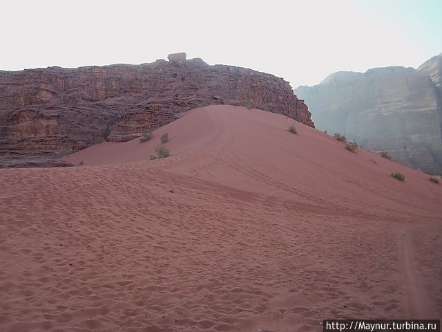Скалы и песок. Пустыня Вади Рам, Иордания