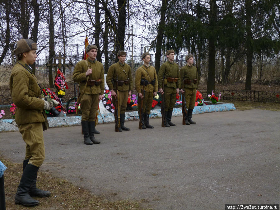 Митинг у бронзового солдата в поселке Тесово-Нетыльский Тёсово-Нетыльский, Россия