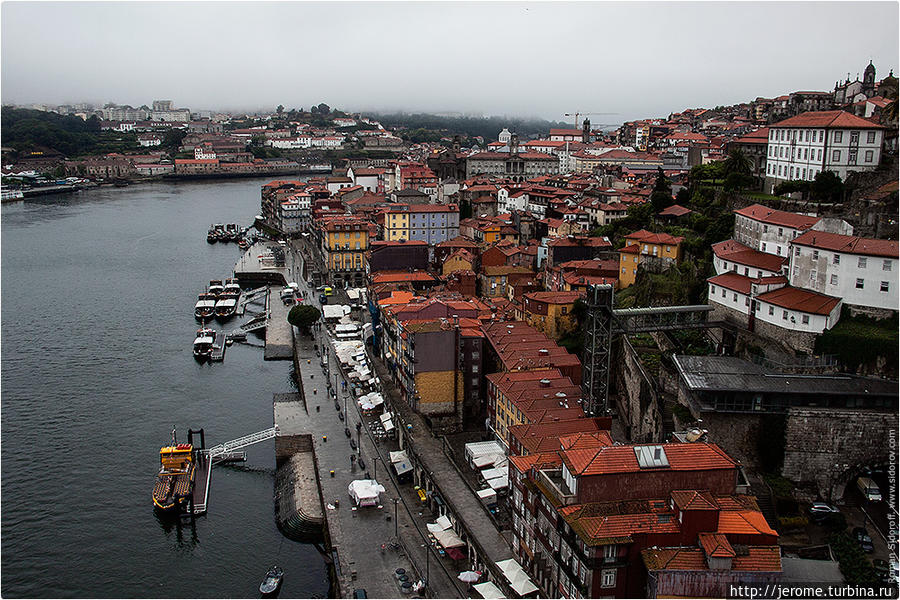 Вид на старый город Порто и набережную, Поргугалия. (View of the Old City of Porto and the river.) Порту, Португалия