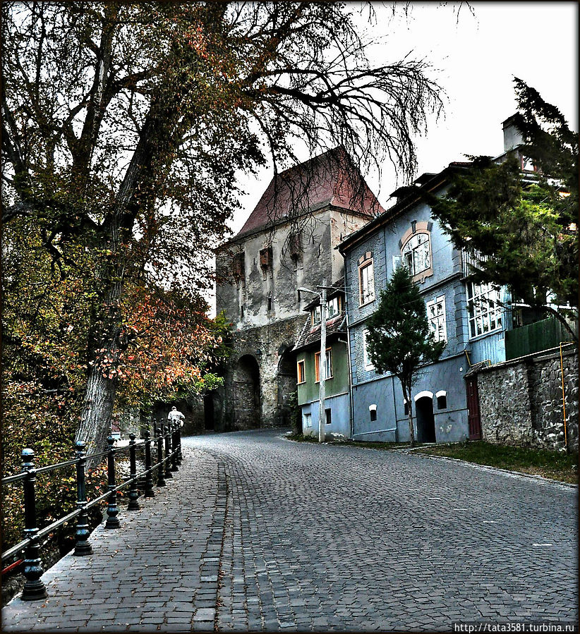 Подъем к воротам старого города Сигишоара, Румыния