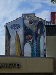 Огромный баннер в стиле граффити. Коллаж Меридием. Художник Марти Айха, 2008