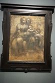 Леонардо да Винчи. Мадонна с младенцем святой Анной и маленьким Иоанном Крестителем
