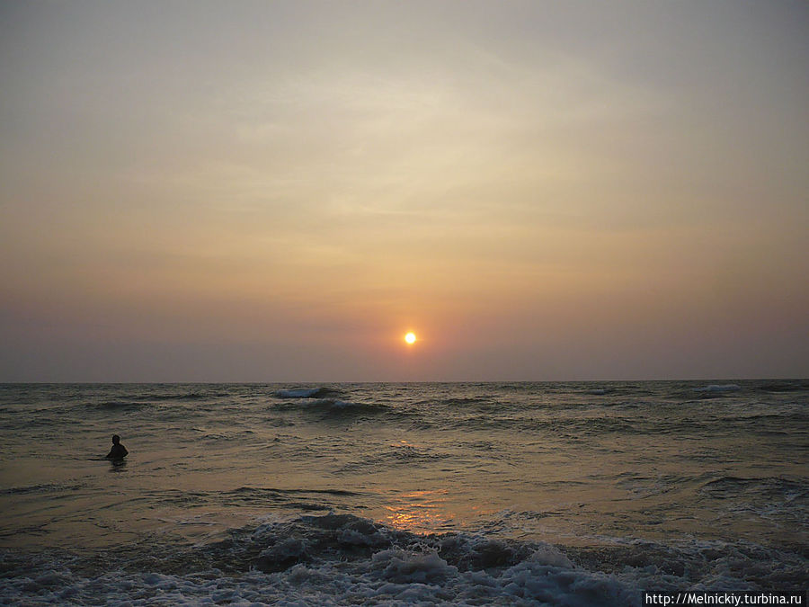 Закат солнца в Индийском океане