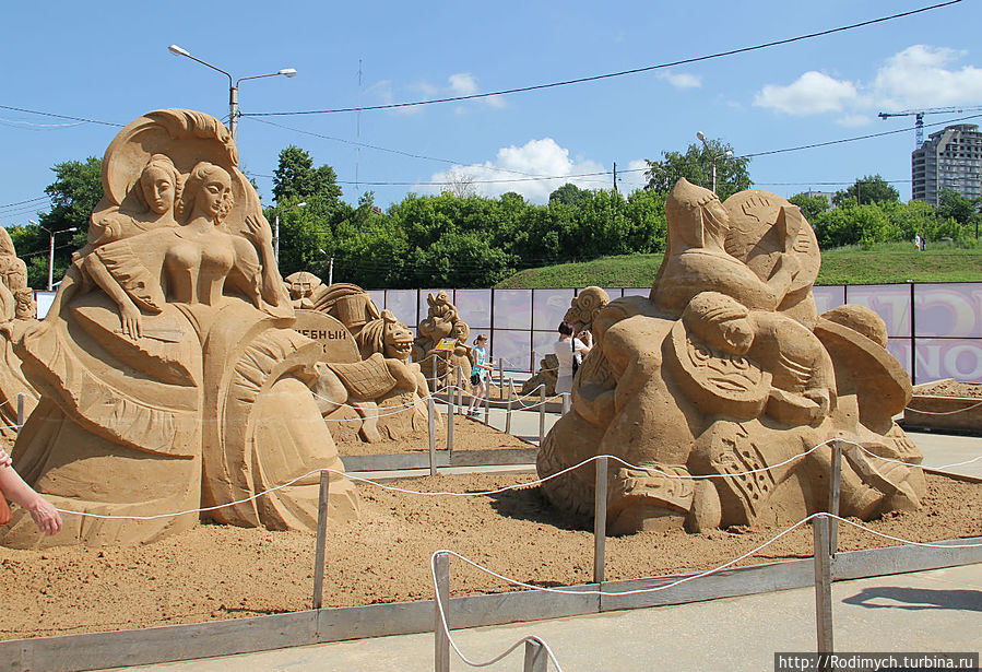 Выставка скульптур из песка Чебоксары, Россия