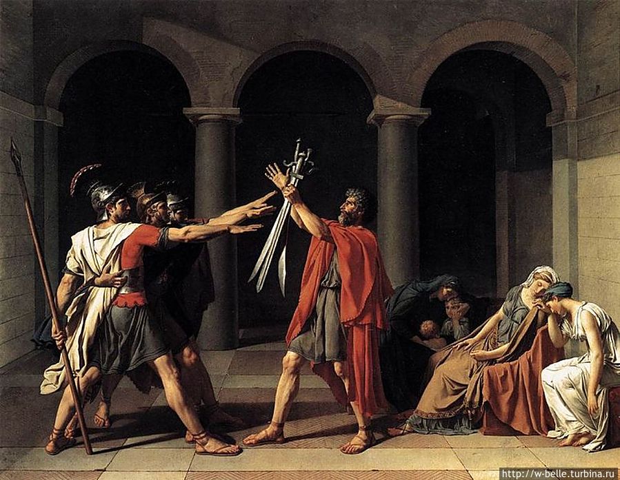 «Клятва Горациев», картина Жана Луи Давида. Кастель-Гандольфо, Италия