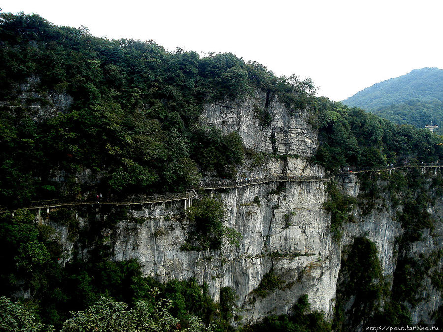 Подвесная тропа в Тяньмэньшань Чжанцзяцзе Национальный Лесной Парк (Парк Аватар), Китай