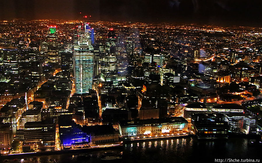 Ночной Лондон со смотровой небоскреба 
