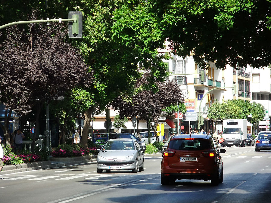 Главная улица города — проспект Ramón y Cajal плавно переходит в проспект Ricardo Soriano, который идёт до фешенебельногот пригорода Порта Банус. Марбелья, Испания