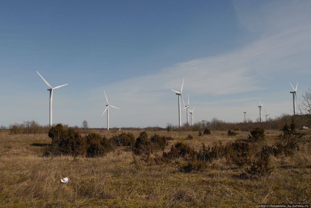 На пути — одинокие ветряки Палдиски, Эстония