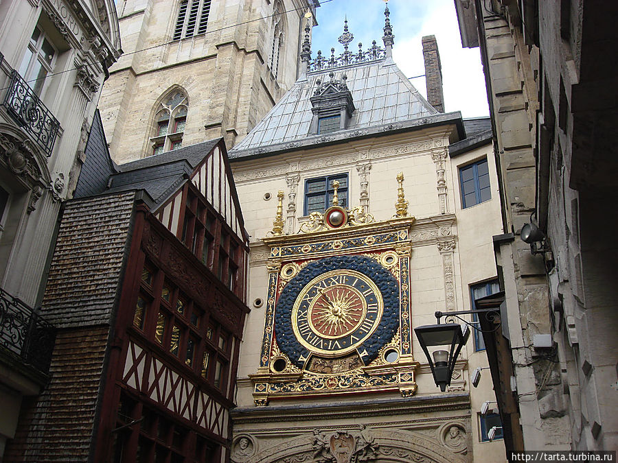 Знаменитые часы XVI века — одна из главных достопримечательностей Руана. Руан, Франция