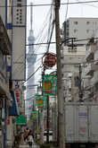 Asakusa. Дорога к Kappabashi Street  
(Kappa — японский водяной, поэтому он изображён на плакатах)