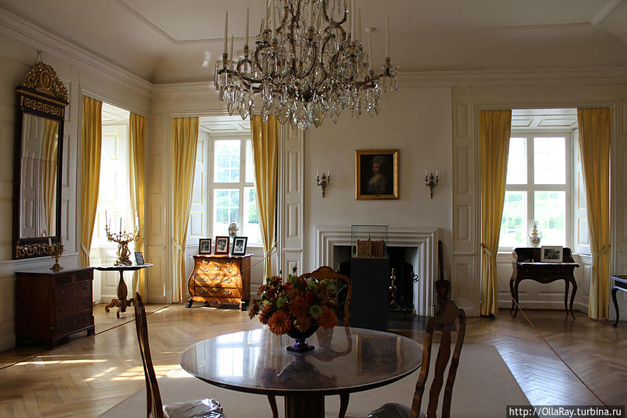 Жёлтая комната в стиле  позднего барокко. Оденсе, Дания