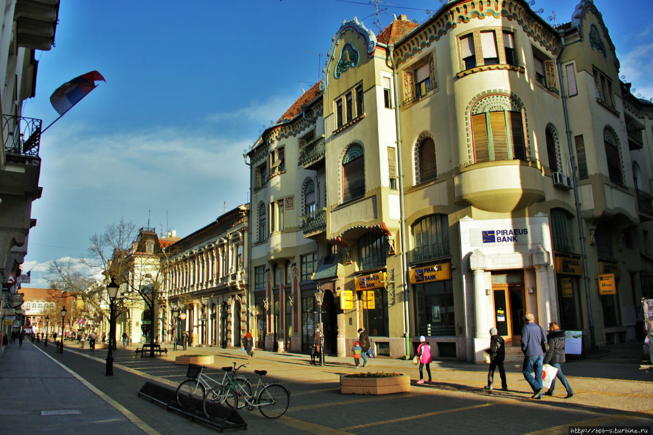 Пешеходная улица Корзо Суботица, Сербия