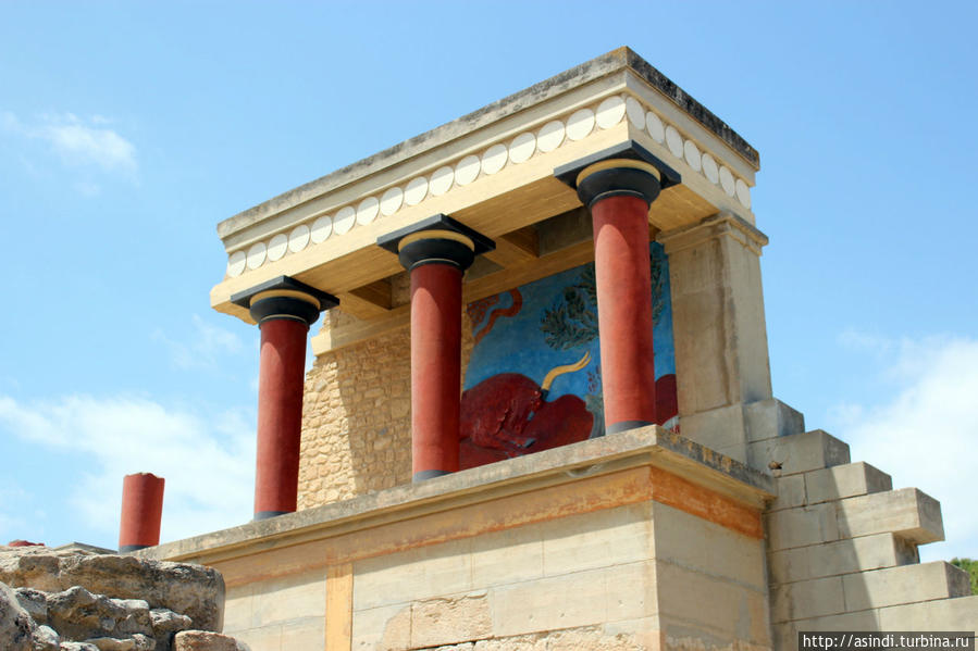 Искусственный Кносский дворец Остров Крит, Греция