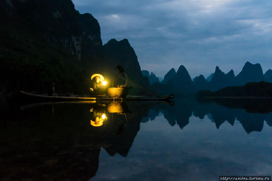 Рассвет и закат на реке Ли Гуйлинь, Китай