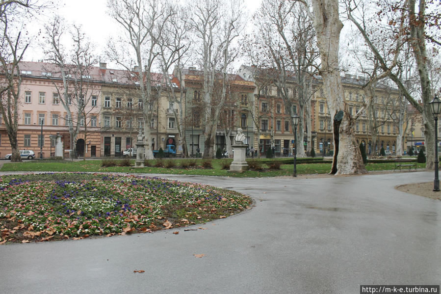 Парк на площади Николы Шубича Зринского Загреб, Хорватия