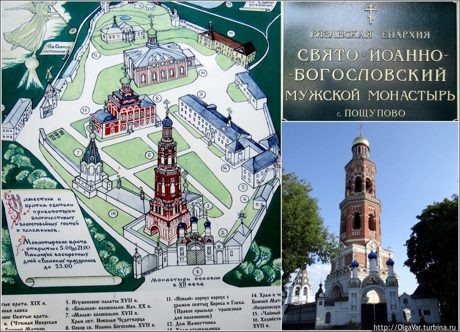 Визитка монастыря Пощупово, Россия