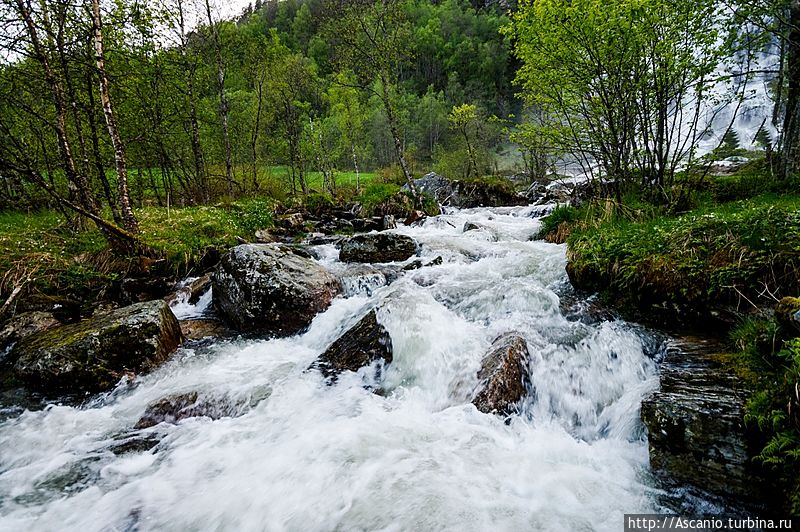 Водопад Твинфоссен и его окрестности Винье, Норвегия