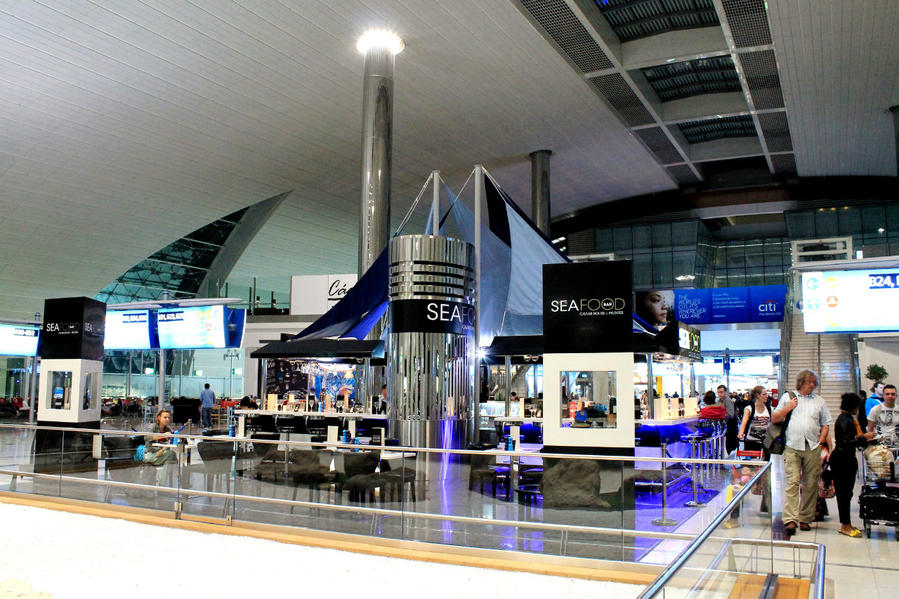 Пересадка в международном терминале аэропорта Дубай DXB Дубай, ОАЭ