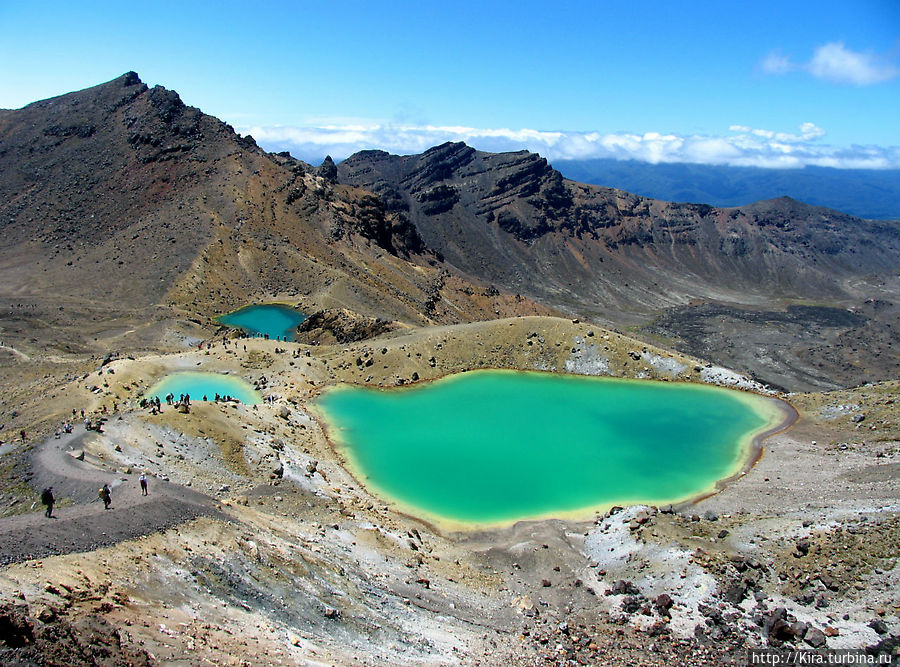 Tongariro Alpine Crossing, Emerald Lakes Национальный парк Тонгариро, Новая Зеландия