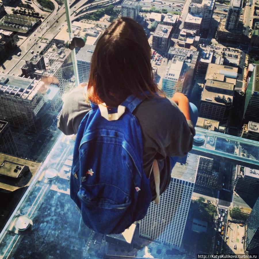 Skydeck (Скайдэк). 103й этаж, 412 метров, прозрачный балкон. Чикаго, CША