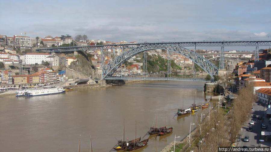 Вид с фуникулёра Порту, Португалия