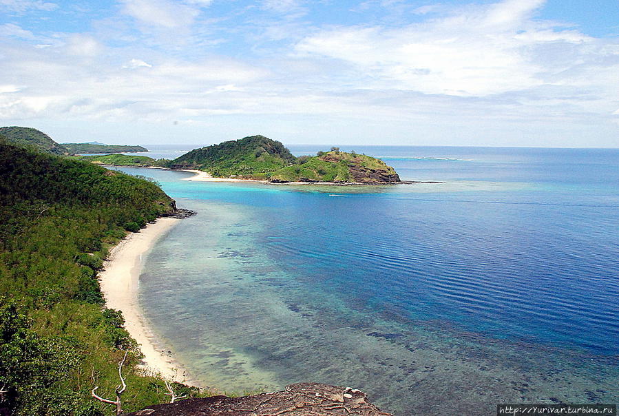 Вид с утеса острова Дравага Остров Дравака, Фиджи