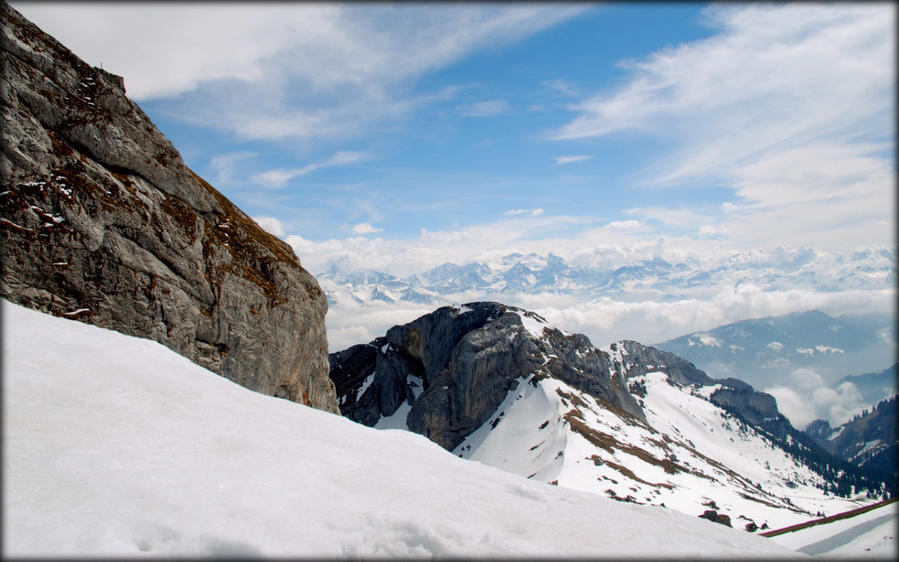 На вершине Томлисхорна Кантон Люцерн, Швейцария
