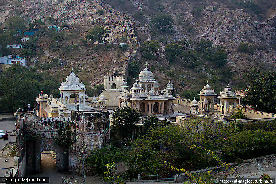 Джал Махал, Городской дворец, Хава Махал, Храм на горе Джайпур, Индия