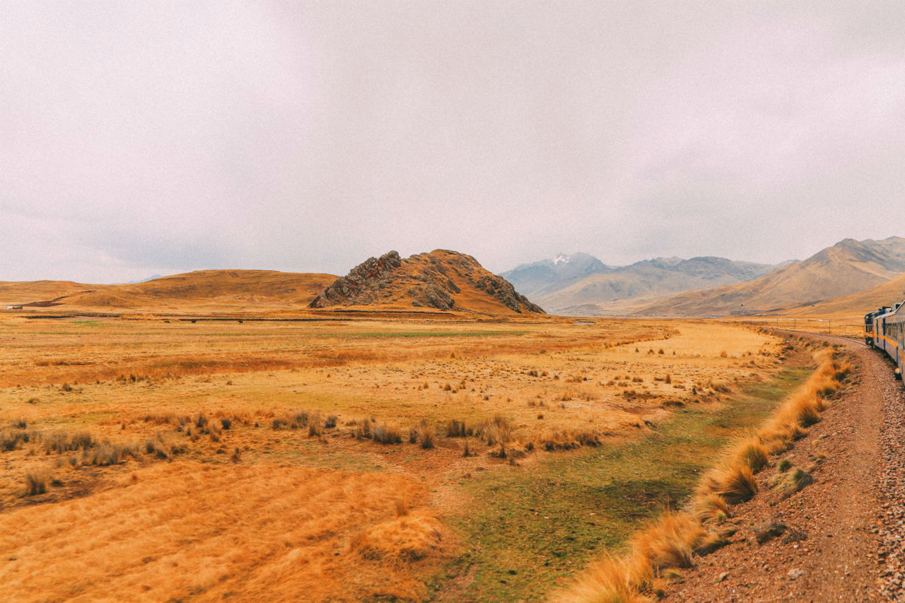 Секция старых Андских дорог инков в Пуно / Section of Andean old roads near Puno