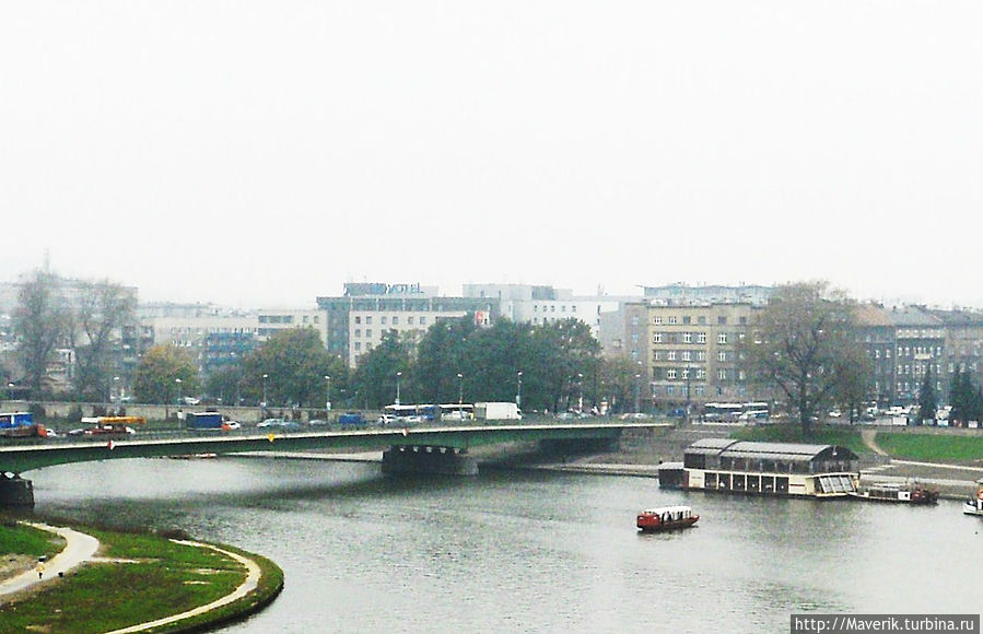 Панорама реки Вислы. Краков, Польша