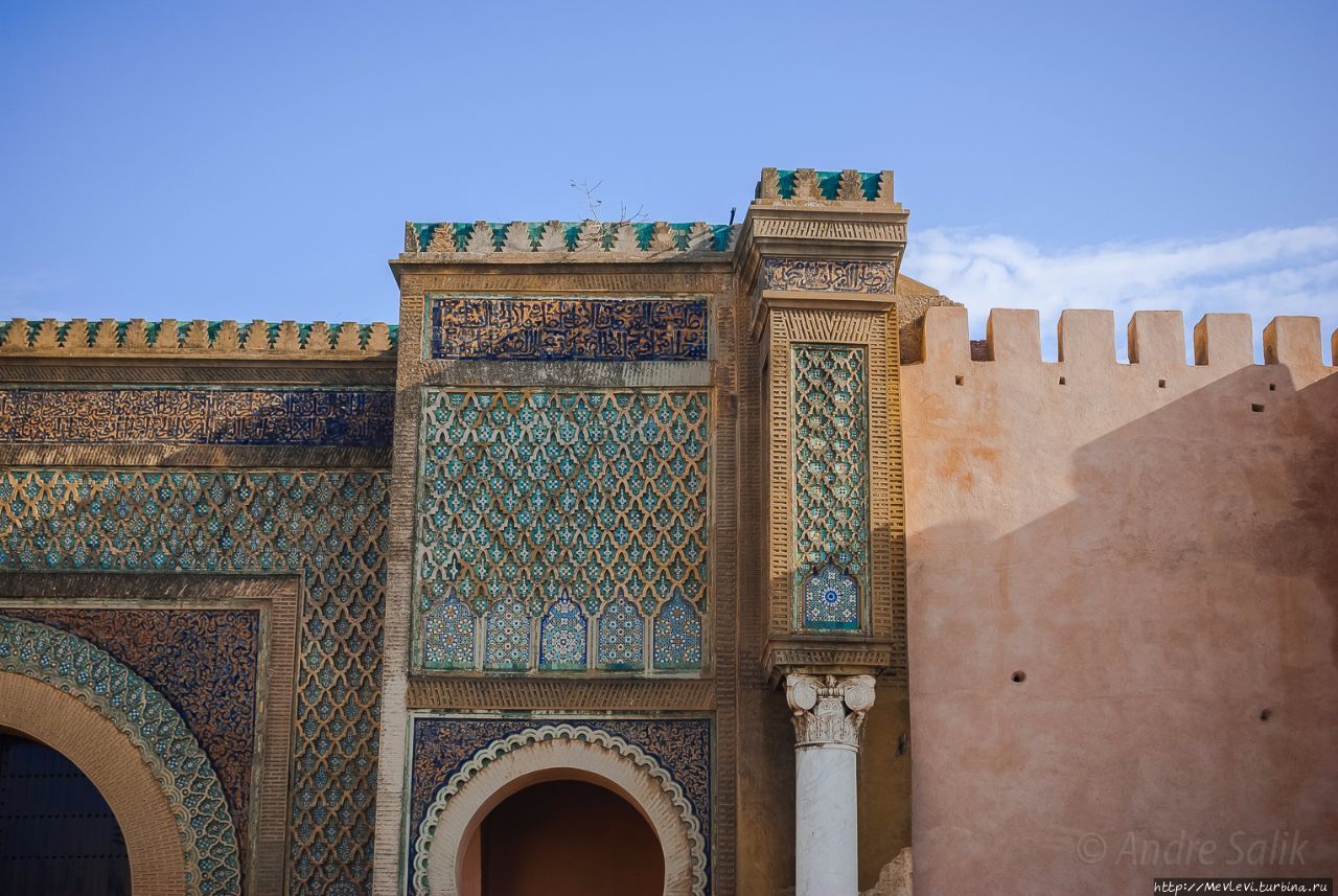 Ворота Баб Мансур Мекнес, Марокко