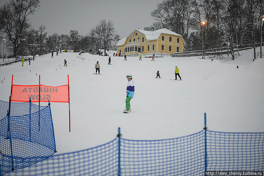 Учебный склон от усадьбы Учебный склон от усадьбы