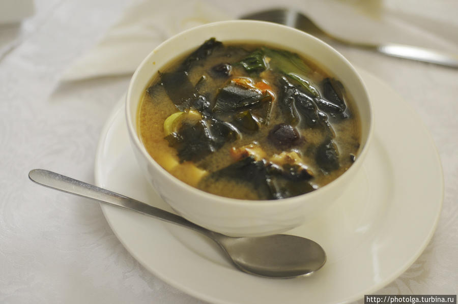 Мисо суп — лучший из тех, что я пробовала — и большааая миска! Улан-Батор, Монголия