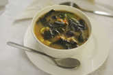 Мисо суп — лучший из тех, что я пробовала — и большааая миска!