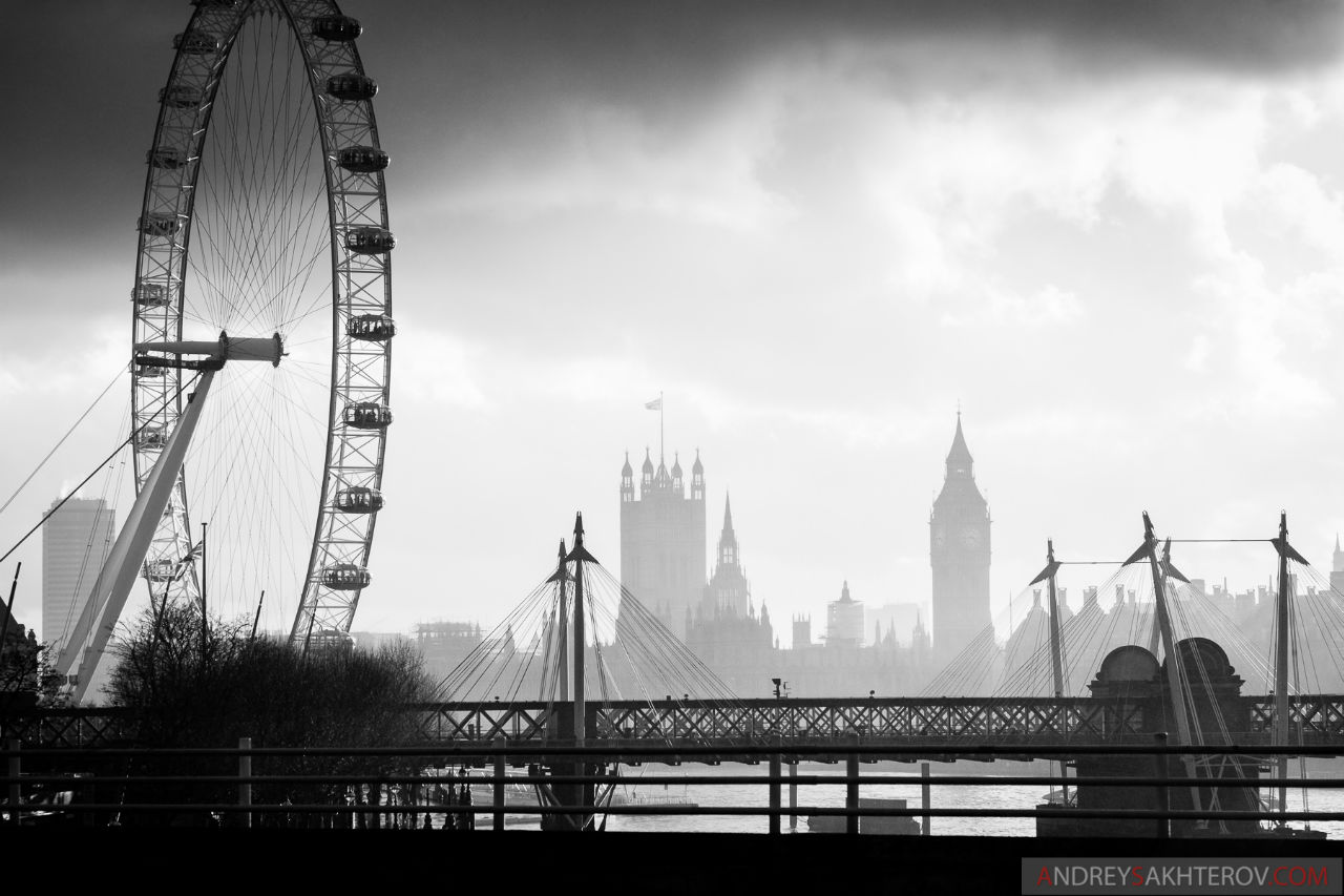 All in one... :) London Eye, Big Ben, Westminster Abbey & River Thames Лондон, Великобритания