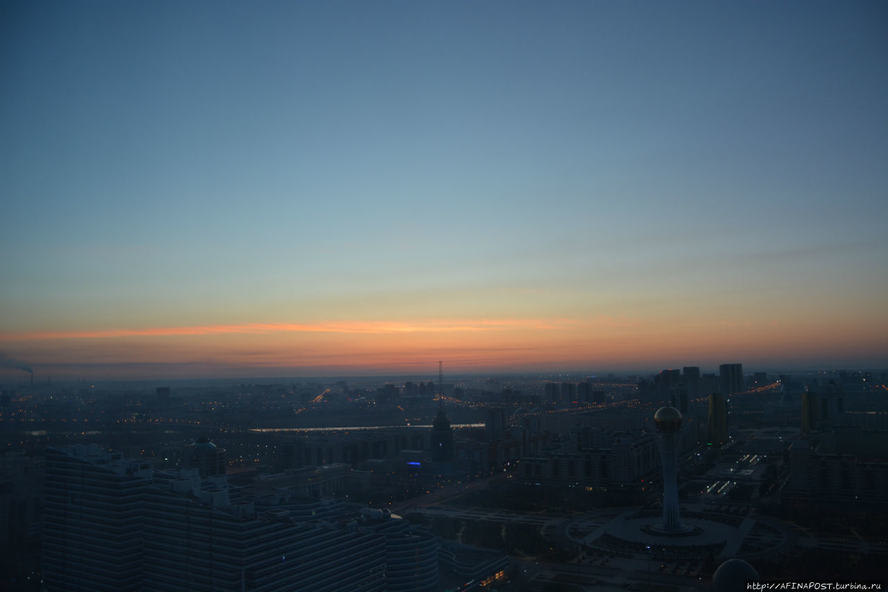 Рассвет над Астаной Астана, Казахстан