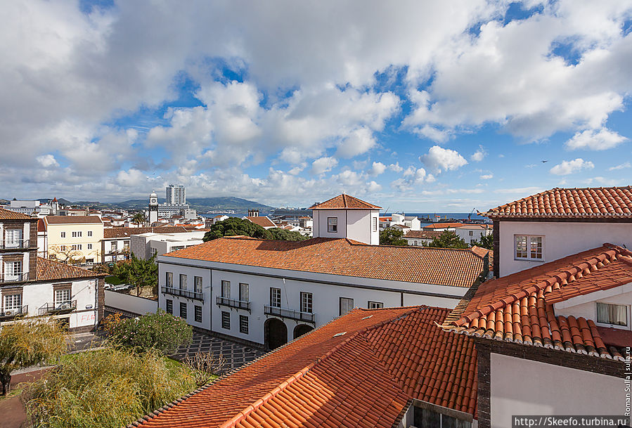 Черепичные крыши. Понта-Делгада, остров Сан-Мигел, Португалия