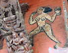 Эротические рисунки на стенах храма Камасутры