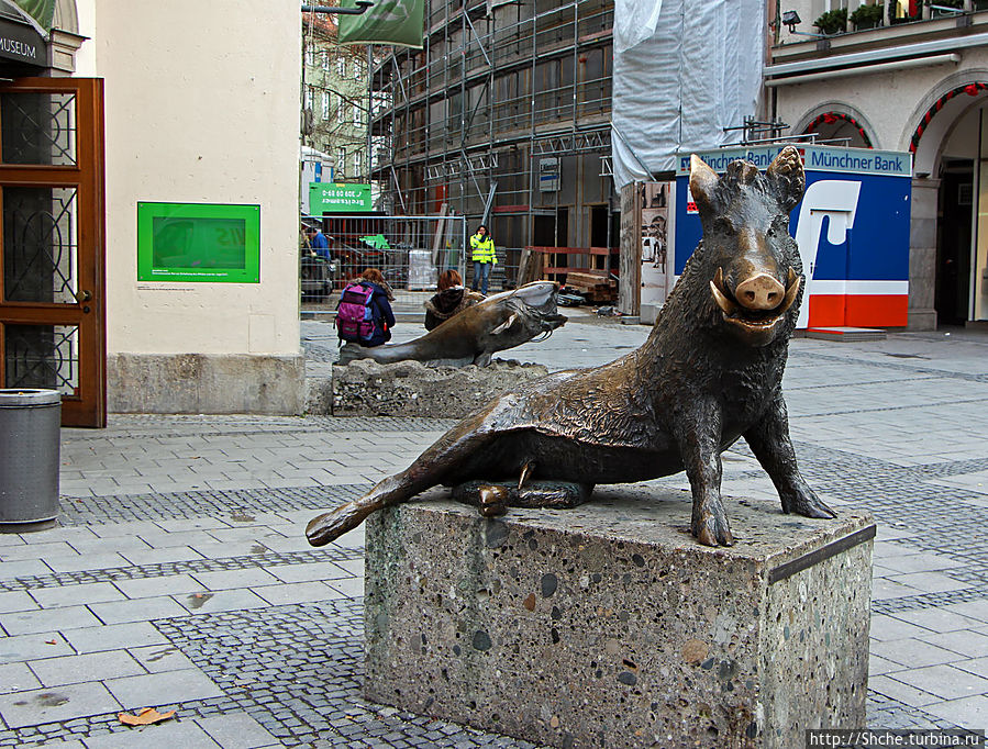 кабанчик у музея естествознания со счастливым пятачком кабанчик у музея естествознания со счастливым пятачком